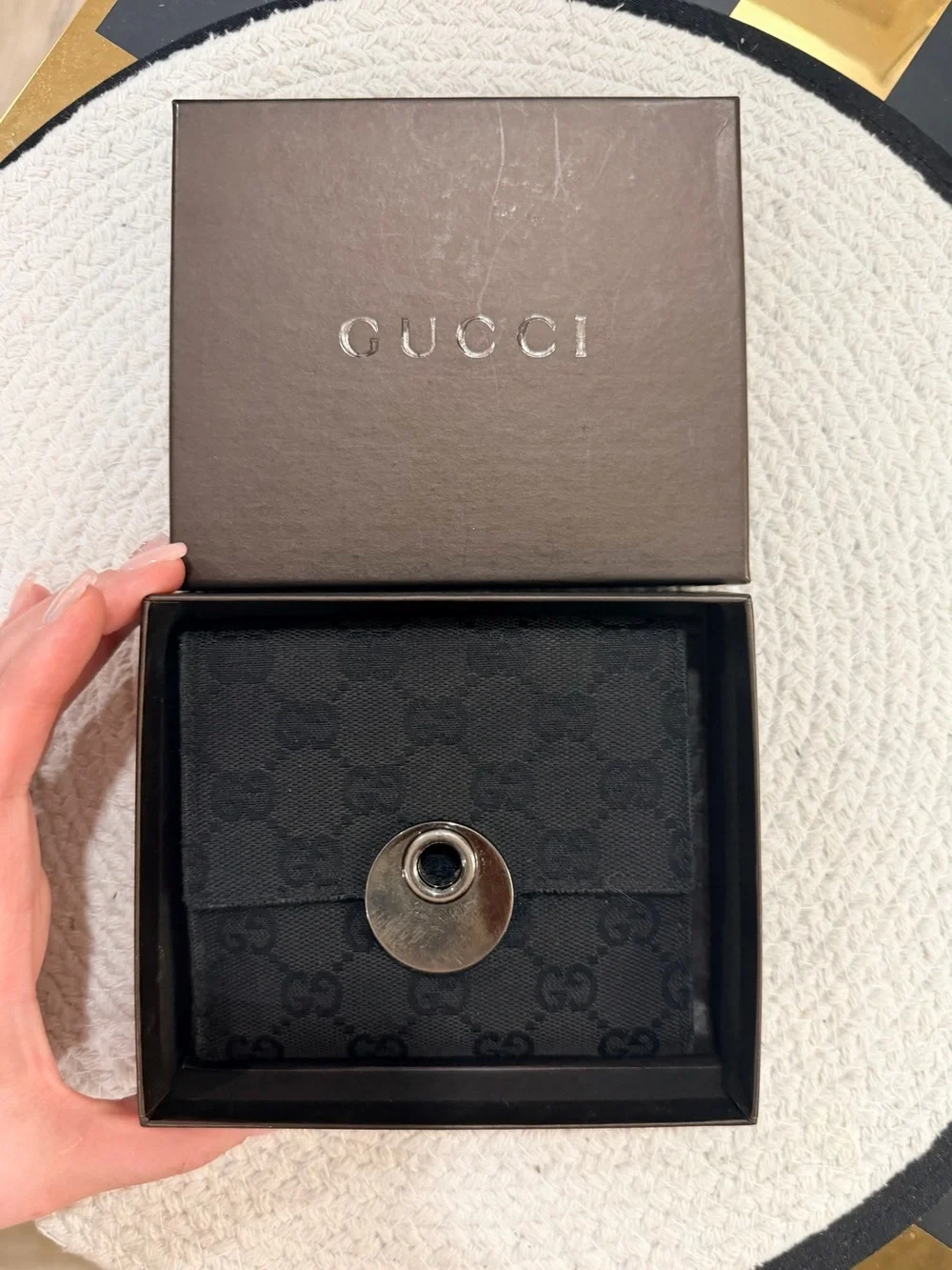 PreLOVED Gucci
Eclipse French Purse GG Canvas Compact Wallet & Box ✨ - Picture 14 of 14